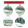 CRASPIRE 1Pc Acrylic Memorial Flat Round Big Pendants Decorations DIY-CP0008-27I-3