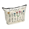 Printed Linen Storage Zipper Clutch Bags ABAG-Z002-01A-3