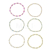 6Pcs Dyed Natural Freshwater Shell & Glass Pearl & Seed Beads Stretch Bracelets Set for Women BJEW-MZ00347-3