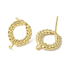 Brass Stud Earring Findings KK-S516-06G-2