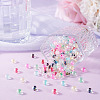 500Pcs Inside Colours Transparent Glass Seed Beads SEED-TA0001-75-5