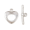 Heart Brass Toggle Clasps KK-G548-43P-05-3