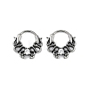 Snake 316 Surgical Stainless Steel Clear Cubic Zirconia Hoop Earrings X-EJEW-G416-39AS-4