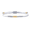 Stylish Unisex Round Brass Bead Braided Bracelets OJ1564-5-1