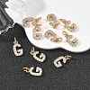 SHEGRACE Brass Micro Pave Clear Cubic Zirconia Pendants XGRQ29758-394G-G-4