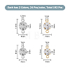 192Pcs 8 Styles Brass Clear Cubic Zirconia Connector Charms RB-FH0001-08-3