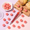 30Pcs Round Silicone Beads SIL-SZ0004-23G-4
