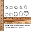 100Pcs 10 Styles Tibetan Style Alloy Bead Frames TIBEB-YW0001-27-3