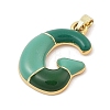 Alloy Enamel Pendants ENAM-S023-01G-G-3