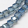 Electroplate Glass Bead Strands EGLA-J028-4x4mm-F27-3