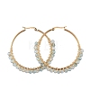 Beaded Hoop Earrings EJEW-JE03830-05-2