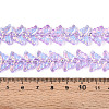 Transparency Electroplate Glass Beads Strands GLAA-T023-39A-05-4