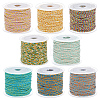 8 Rolls 8 Colors Handmade Cotton Cord OCOR-BC0009-75B-1
