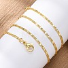 Brass Oval Link Chain Necklaces for Women NJEW-D302-10G-5