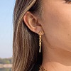 304 Stainless Steel Chain Tassel Stud Earrings for Women IO3537-1-3