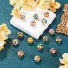 15Pcs Brass Enamel Beads KK-TA0009-20G-5