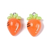 Spray Painted Opaque Resin Pendants RESI-Q232-01B-1
