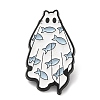 Halloween Theme Ghost Enamel Pin JEWB-E023-06EB-01-1