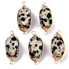 Natural Dalmatian Jasper Links/Connectors G-T131-100C-1