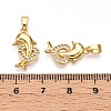 Brass Micro Pave Cubic Zirconia Pendants KK-N257-11G-3