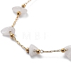 Natural Rose Quartz Chips Beaded Chain Necklace NJEW-G124-01B-2