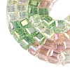 Electroplate Transparent Glass Beads Strands EGLA-K015-14B-3