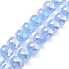 AB Color Plate Glass Beads Strands EGLA-P051-02A-A03-1