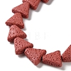 Triangle Dyed Natural Lava Rock Beads Strands G-O126-04A-12-3