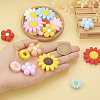 Beadthoven 19Pcs 19 Styles Flower Food Grade Eco-Friendly Silicone Beads SIL-BT0001-05-6