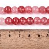 Baking Paint Crackle Glass Beads Strands GLAA-Q106-03A-23-4