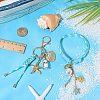 2Pcs Starfish Polyester Pendant Decorations & Keychains HJEW-AR00038-3