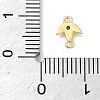 Brass Pave Cubic Zirconia Fish Connector Charms KK-G548-17G-4