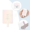 50Pcs Rectangle Foldable Paper Jewelry Display Cards for Rings CDIS-FS0001-31D-3
