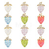 ARRICRAFT 10PCS 5Colors Transparent Acrylic with Alloy Pendants TACR-AR0001-20-1