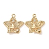 Christmas Brass Micro Pave Clear Cubic Zirconia Pendants KK-A280-03A-G-1