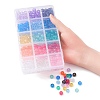 450Pcs 15Colors Transparent Plastic Beads KY-YW0001-49-4