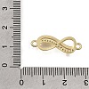Brass Micro Pave Clear Cubic Zirconia Connector Charms KK-CBAA632-33G-3