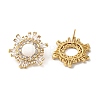 Clear Cubic Zirconia Sun Stud Earrings EJEW-Z019-24B-G-2