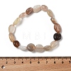 Natural Multi-Moonstone Stretch Beaded Bracelets X-BJEW-K213-C14-3