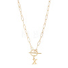 304 Stainless Steel Letter Pendant Necklaces NJEW-LP0001-52X-G-1