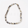 Natural Dyed Agate Beads Necklaces NJEW-F139-10mm-15-2