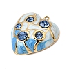 304 Stainless Steel & Enamel & Rhinestone Pendants SA-CBAA9A2-07G-05-2
