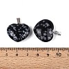 Natural Snowflake Obsidian Pendants G-N362-05P-01-3