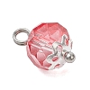6Pcs Gradient Color Glass Pendants PALLOY-JF04741-5
