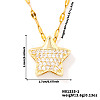 Luxury Brass Clear Cubic Zirconia Star Pendant Fashion Necklaces for Versatile and Stylish Look XT3331-1-3