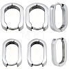 8 Pairs 2 Colors 304 Stainless Steel Huggie Hoop Earrings STAS-SC0021-28P-7