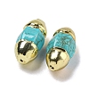 Rack Plating Brass Beads KK-C049-04C-G-2