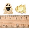 Brass ABS Imitation Pearl Stud Earrings EJEW-B132-02G-5