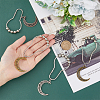 1 Set Iron Shower Curtain Rings HJEW-FH0001-45-3