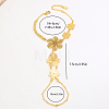 Vintage Brass Carved Hollow 6-Petal Flower Hand Chain Ring Bracelets for Women FB4811-2-2